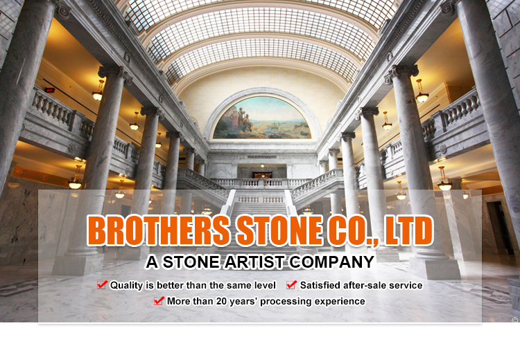 Light Beige Marble Wall Panel and Marble Carving Column for Modern Background Display