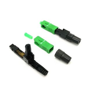 Sc APC Plastic Fiber Optic Quick Connector FTTH Singlemode Pre Polished Tools
