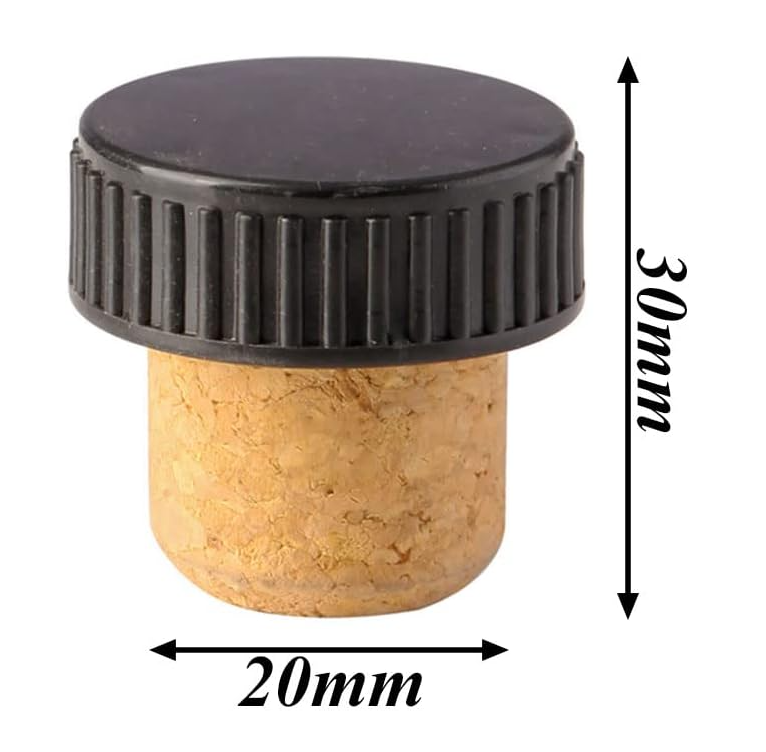 Wooden Head Bottle Stopper With Synthetic Cork For Glass Liquor Bottle With Custom Logo