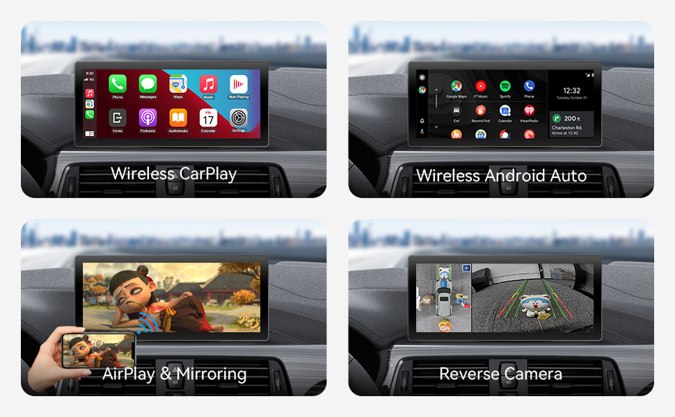 HD 8.8 Inch Wireless and Wired Carplay Android Auto Monitor For VOLKSWAGEN