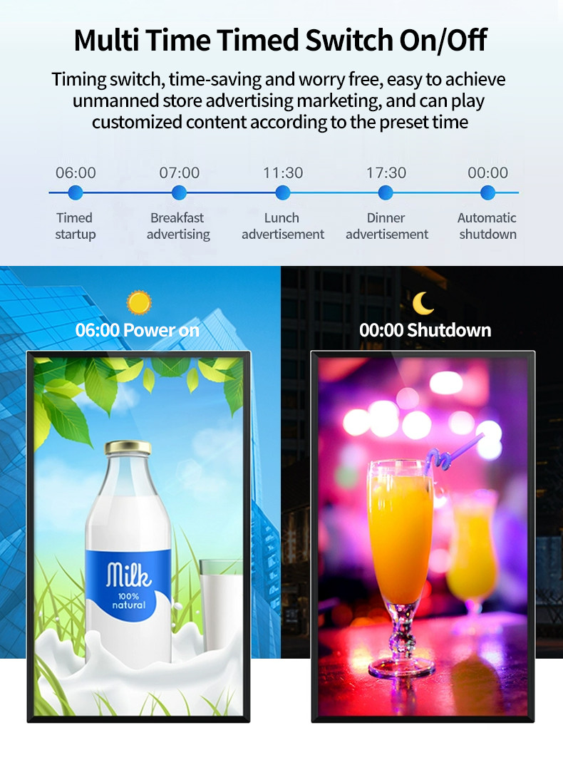 LCD Wall Mounted Digital Signage Android CMS Software For Commercial Advertising