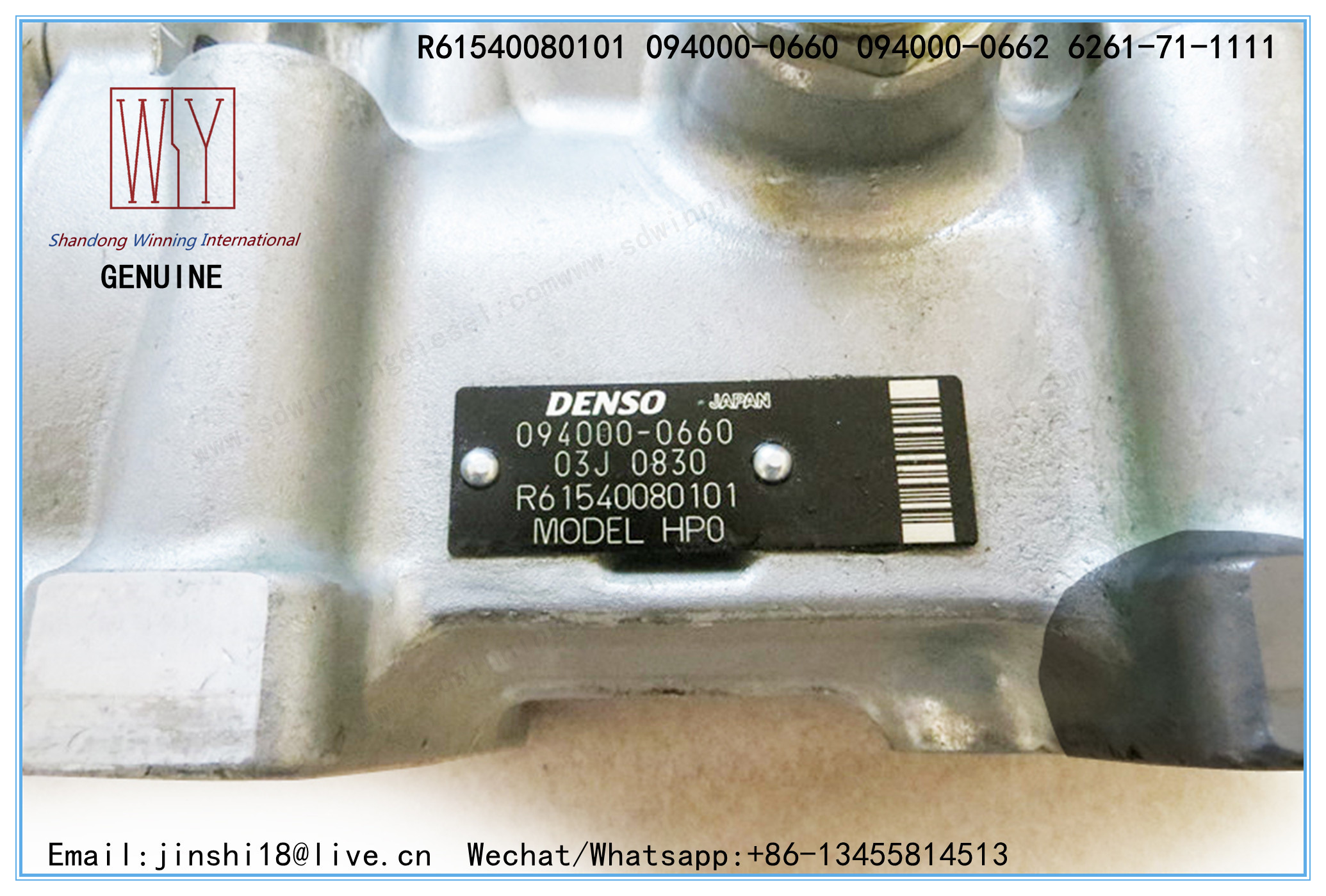DENSO GENUINE AND NEW HP0 FUEL PUMP 094000-0660 094000-0661 094000-0662 FOR HOWO R61540080101