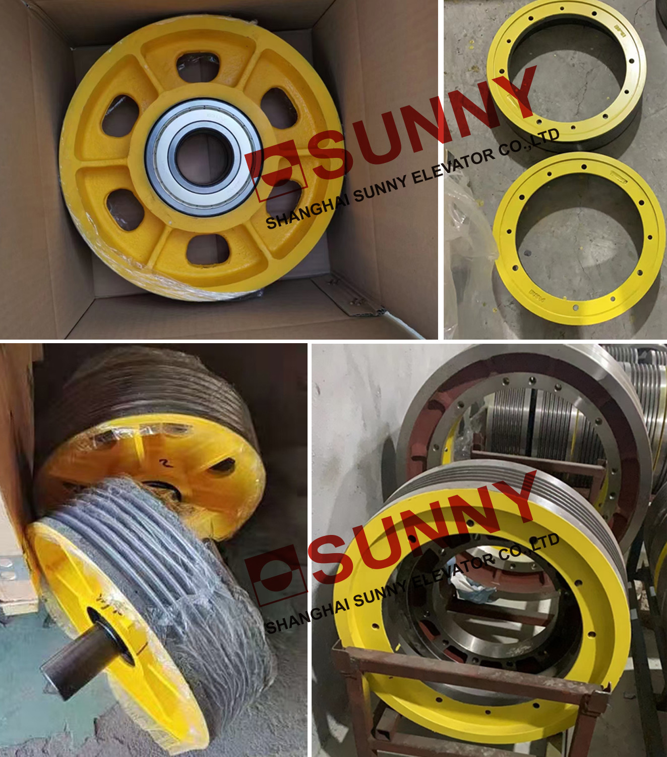 Gearless Traction Machine For 400mm Sheave 32 Poles Block Brake DC110V Brake Voltage 6300kg-1600kg Capacity