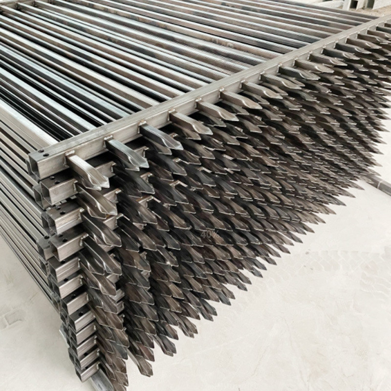 6 Foot 3x3 Modern Tubular Steel Fence For Garden