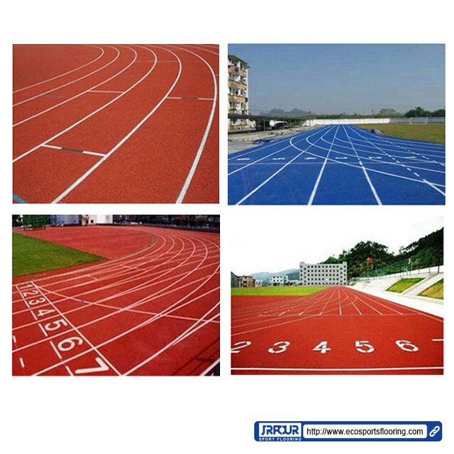 Synthetic Rubber 10 Years Life Eco Sports Flooring Track Harmless