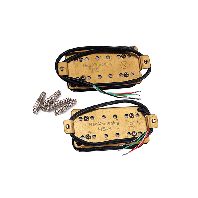 Plastic Feather LP Electric Guitar Pickup Double Coil Humbucker 19kΩ Neck /20kΩ Bridge