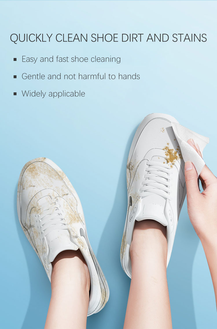 Eco-Friendly Disposable Shoe Cleaning Wipes OEM Quick Cleaning Sneaker Cleaning Wet Wipes