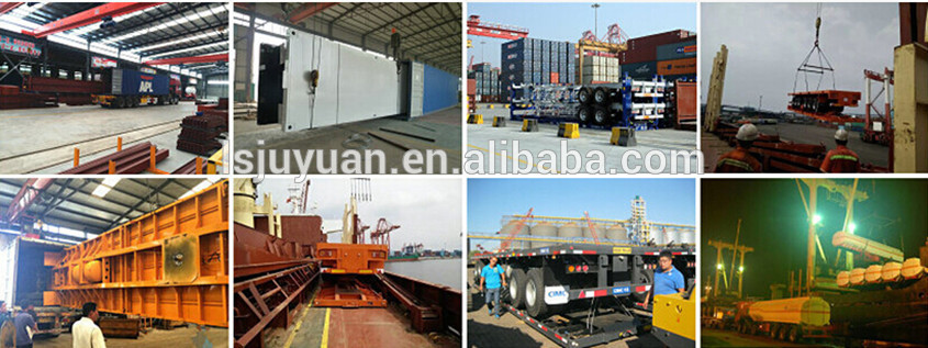 Mechanical suspension AOTONG 3 axles 40ft skeleton dual combo semi truck trailer
