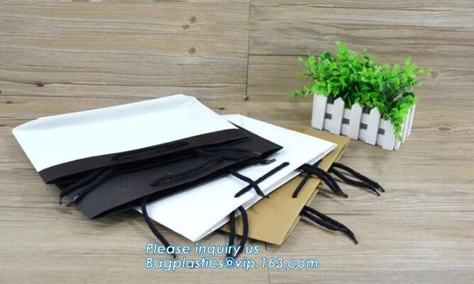 Flower carrier bag with different color customized pot plants kraft paper bag with handle,stamping logo fancy paper flow