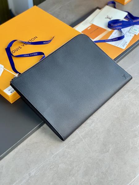Designer Louis Vuitton Pochette Jour GM Cuir Taurillon Leather In Black Noir