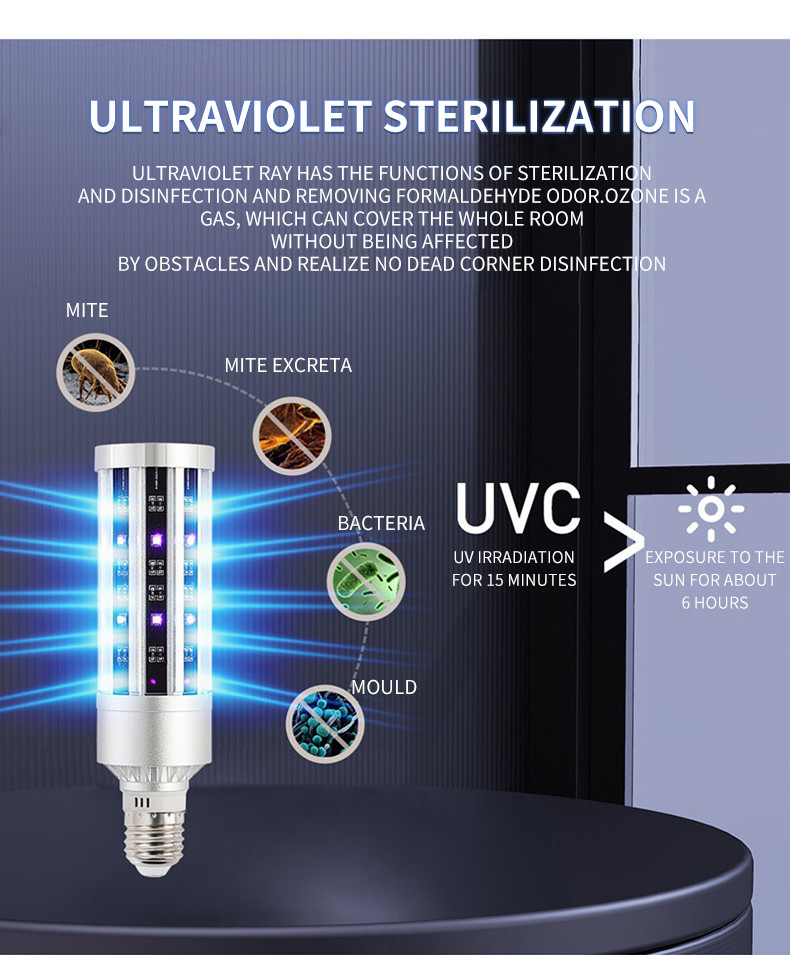 FCC Remote Control LED UV Light Sterilizer Lamp