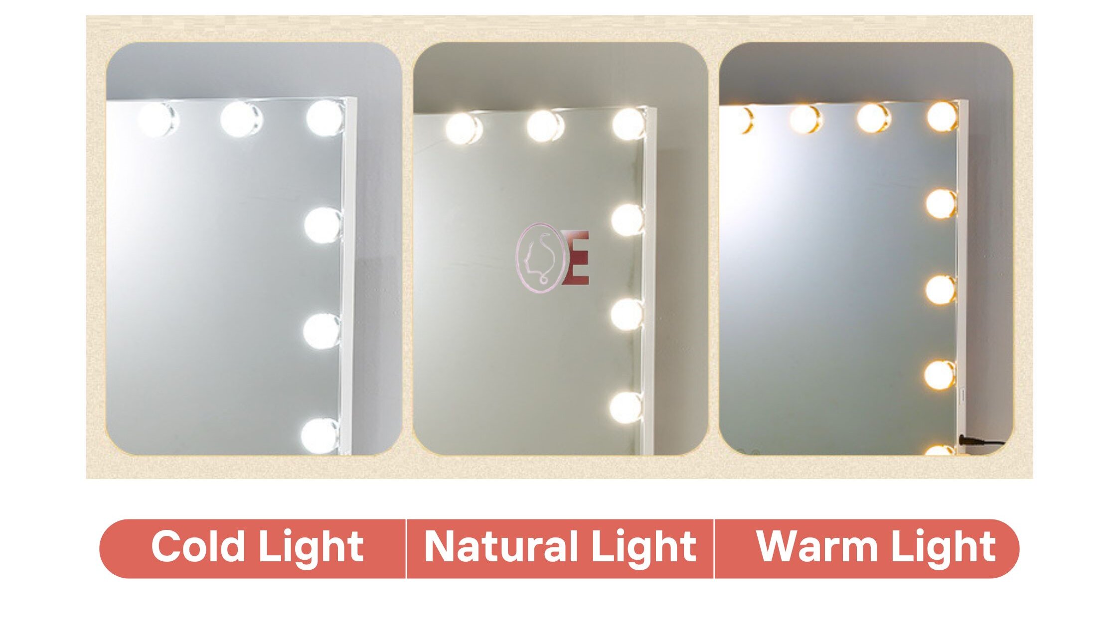 Adjustable Hollywood Mirror 80cm Touchscreen Led Makeup Vanity Mirror