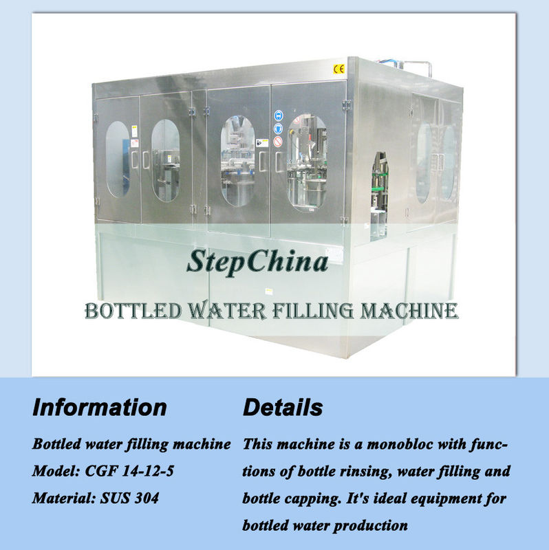 1.5KW ABB Motor Driving Automatic Water Filling Machine PET Bottle Water Bottle Filler