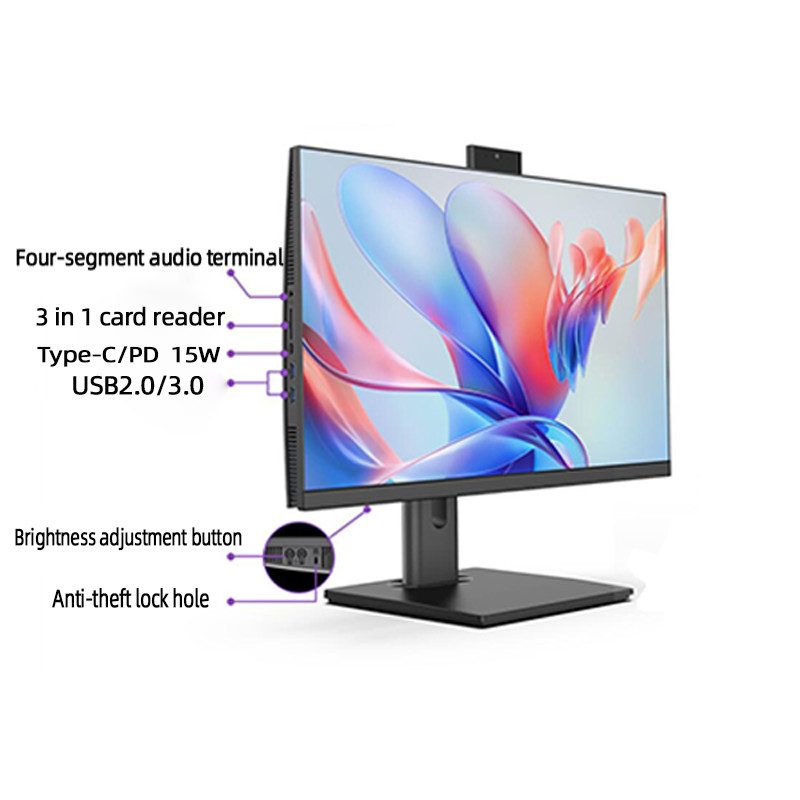 23.8 Inch All In One Aio PC With DVD Video Fingerprint Hot Swappable 2.5 Inch Hard Drive