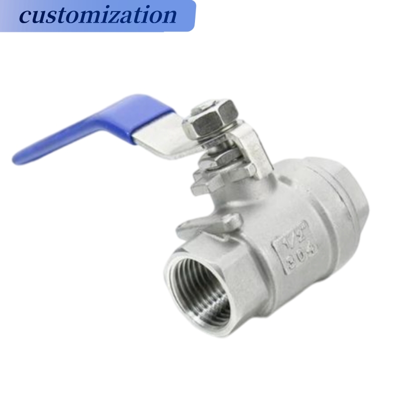 Customized 1/2" Ss 304 316L 2PCS 3PC Stainless Steel Ball Valve for Water Control