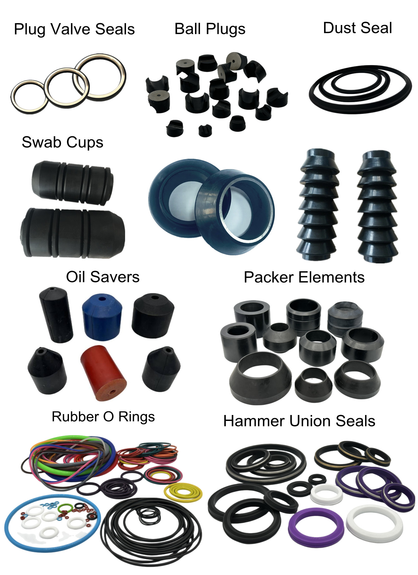 Custom OEM / ODM Wireline Oil Saver Rubber GA 9/16"and Type H 3/8" To 5/8"