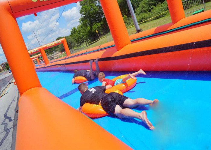 Outdoor Wet Longest Giant Inflatable Slide With 0.9mm PVC Tarpaulin Slide