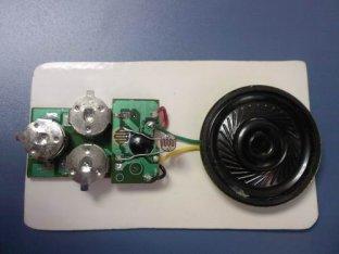Vibration activated recording card Recordable Sound Module message saved on low