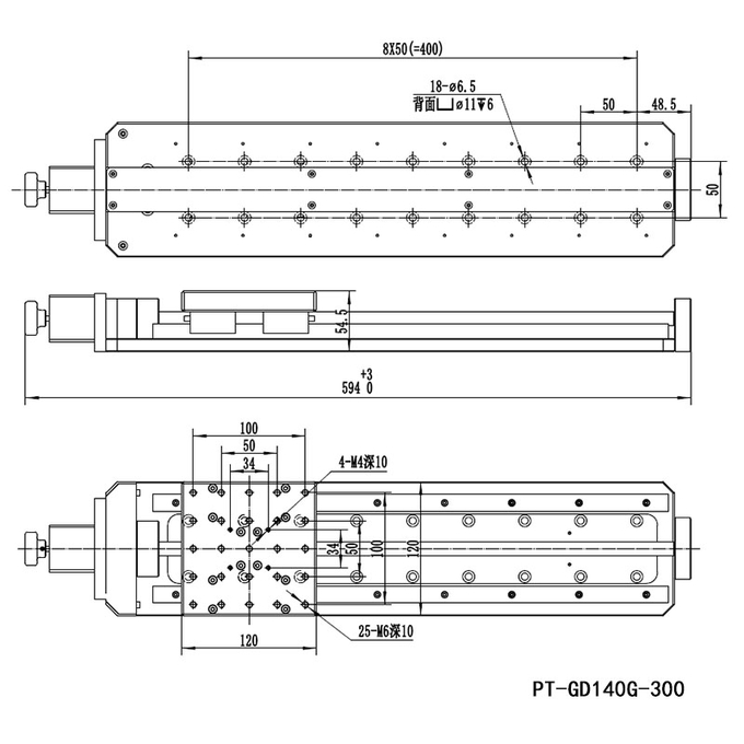 Three Axis Combined Motorized Rotary Stage Xyr Displacement 4