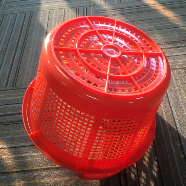Small Stackable Plastic Fruit Baskets With Handles Main Orange