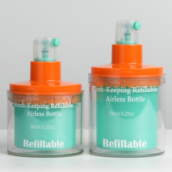 Refillable Fresh-Keeping 30ml 50ml Airless Pump Bottle for Cosmetic Cream with