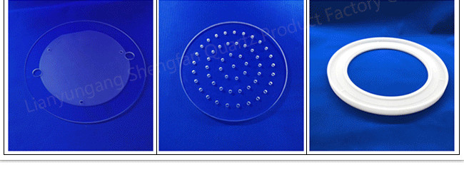 Chemical Quartz Glass Sheet , Fused Glass Plates Ground Polished Heat Resistant
