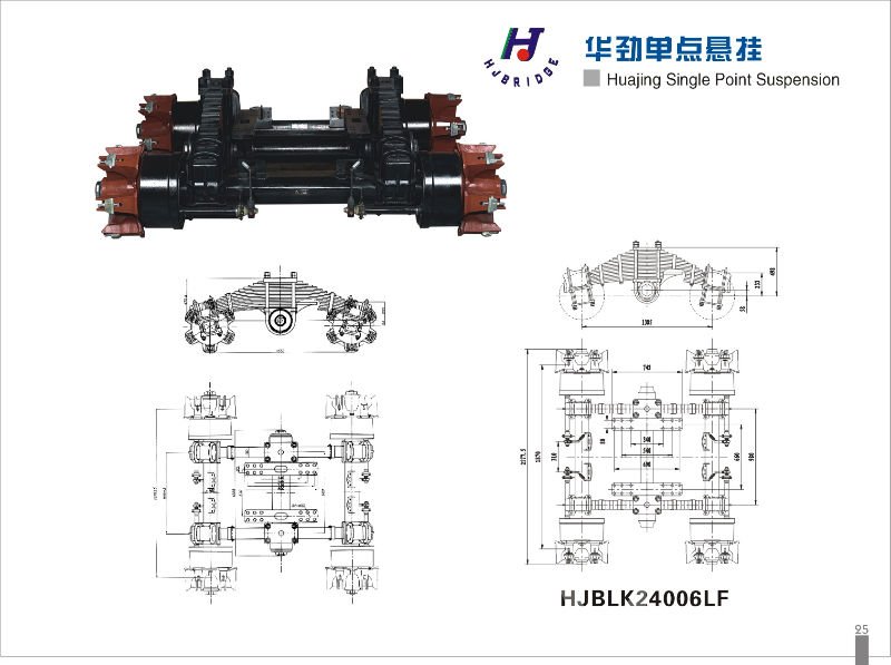 32T semi trailer bogie axles