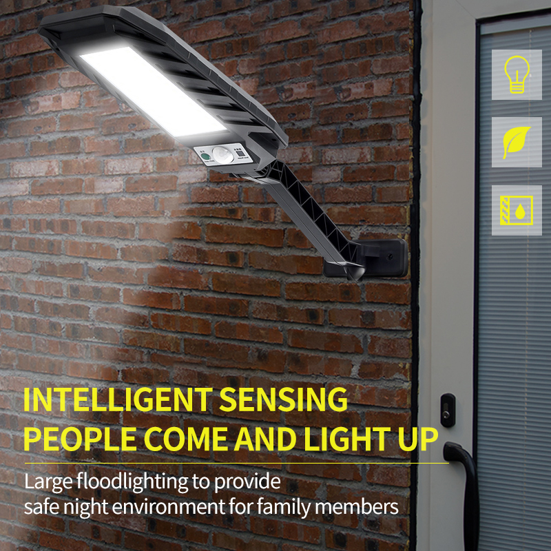 6000-7000K 450LM Solar Pir Security Light With Motion Sensor Remote Control