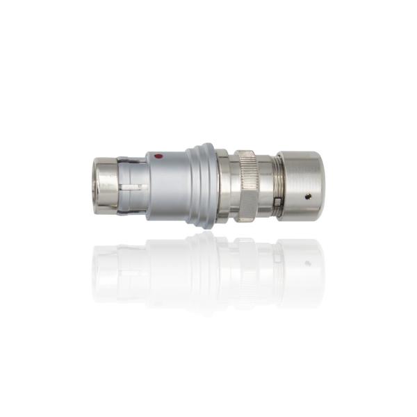 TLN 16 Core Connector Straight Plug Chrome Plated Brass Waterproof Wire