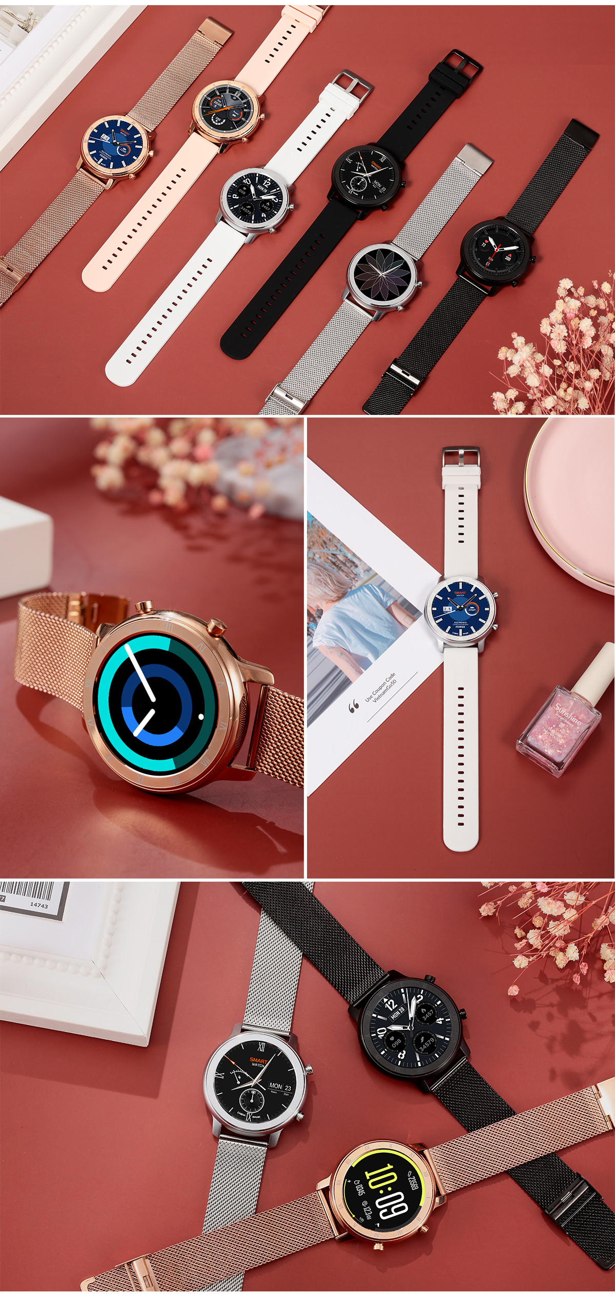 DT89 Smart Watch Women Men ECG Heart Rate Monitoring Blood Pressure IP68 Waterproof Fitness Tracker Lady Smart Band