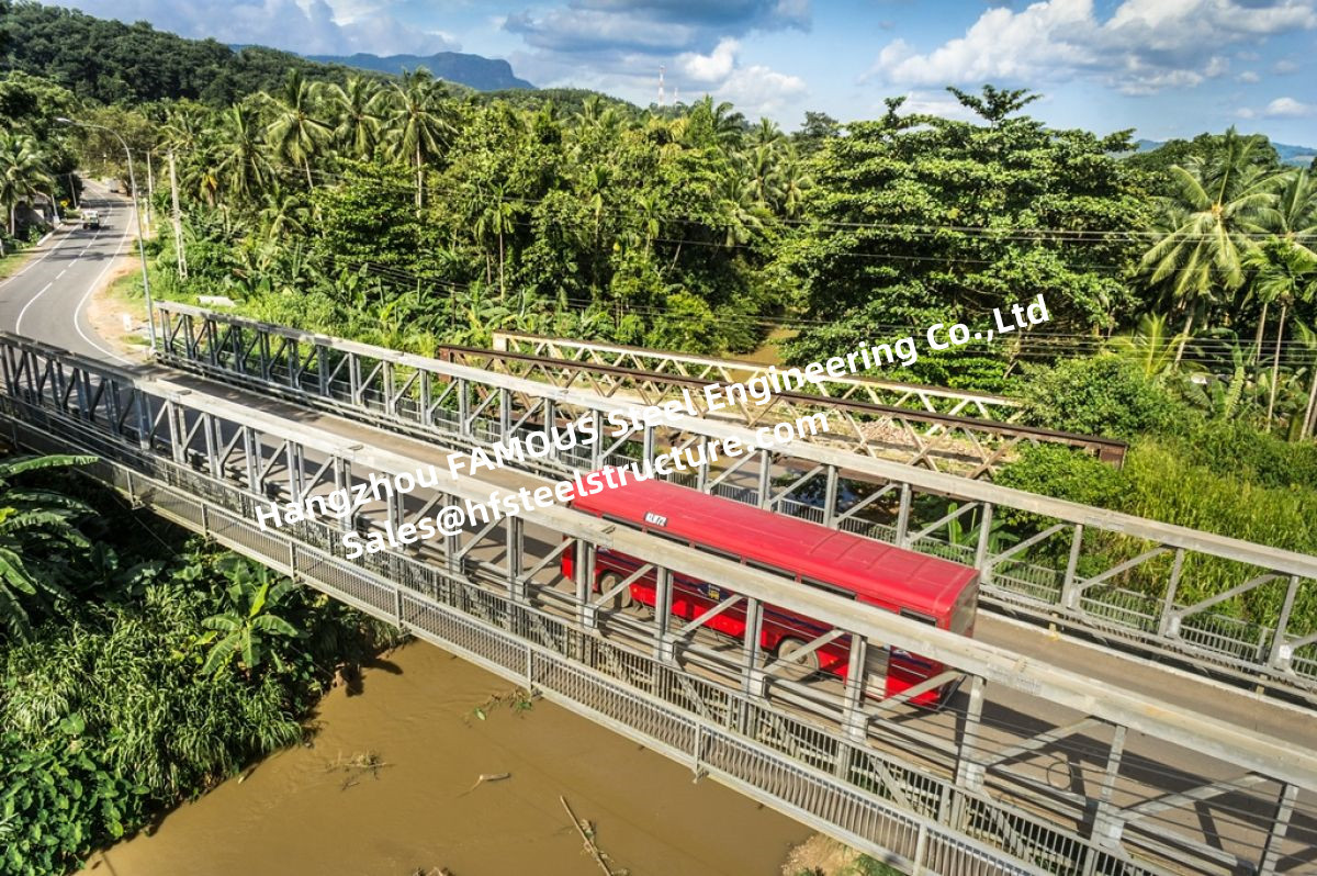 Tunnel Delta Bridge , Modular Steel Bailey Bridge Temporary or Permanent Customized