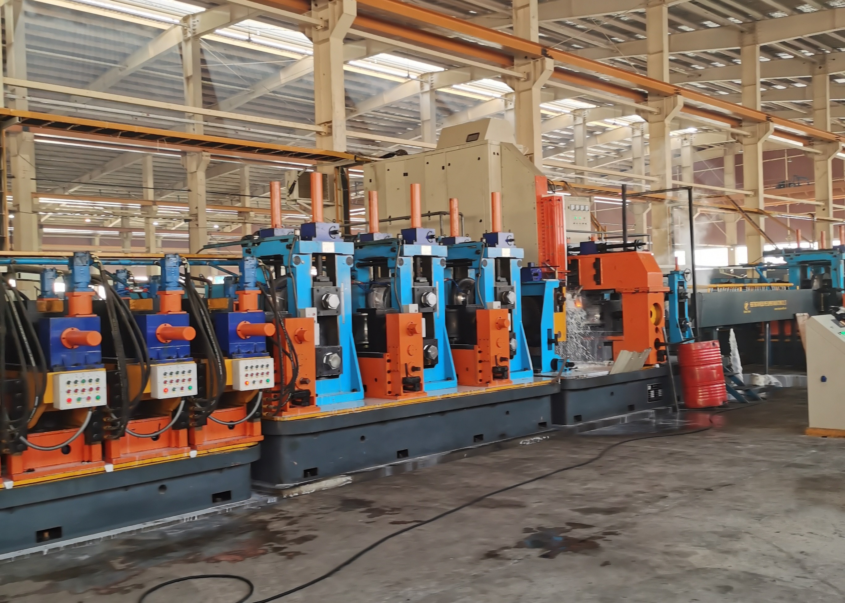 Rectangular Shape Pipe Mill Roller Forming Seam Welded Square Tube Mill