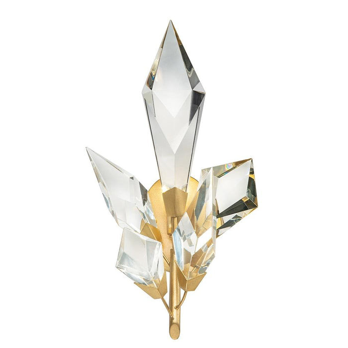 Silver Hand Cut Faceted Crystal Leaves Wall Lights Indoor