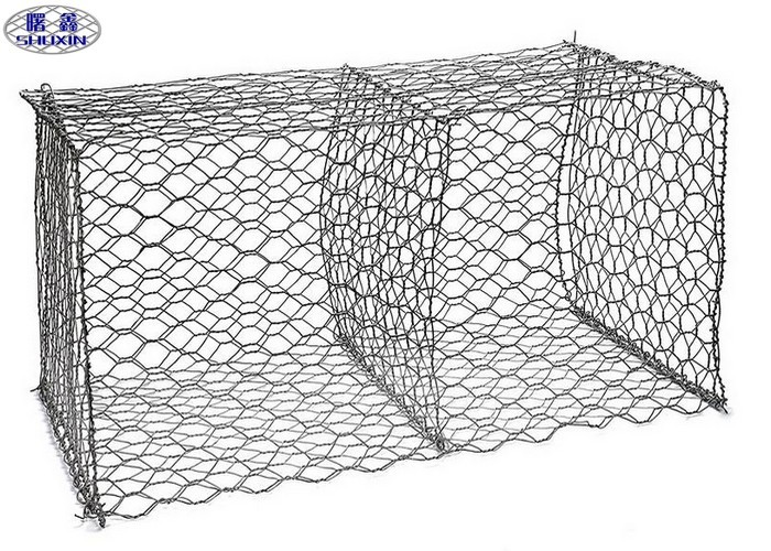 4.0mm Wire Galvanized Gabion Boxes Stone Filled Cages For River Training