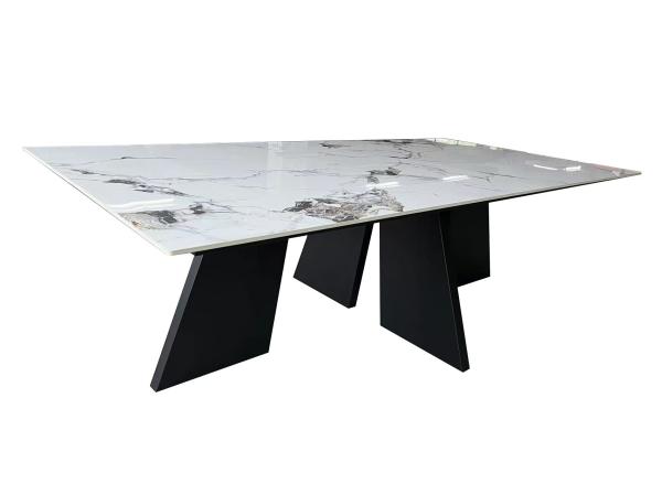 3000mm Contemporary Ceramic Top Dining Table DT-1029 Customized Knock Down