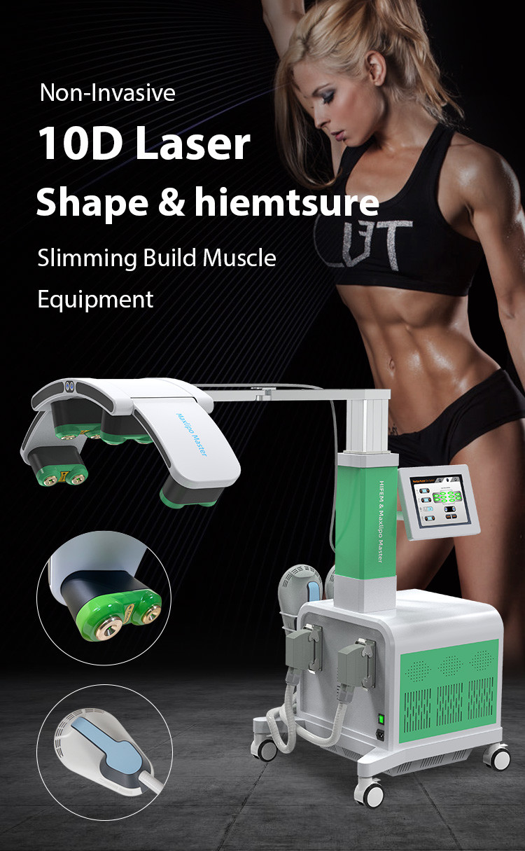 532 nm Diode Cold Laser Fat Removal Machine Fat Reduction Weight Loss Ems Body Slimming 10d LIPO LASER with EMS Machine