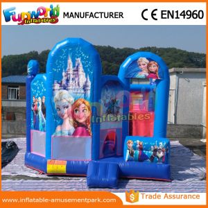 New Frozen Inflatable Bouncer Slide , Inflatable Frozen Combo Slide Castle