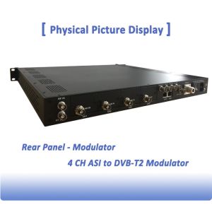 DTT System IP To RF Modulator 4 Ch ASI To RF DVB - T2 Modulator COL5602