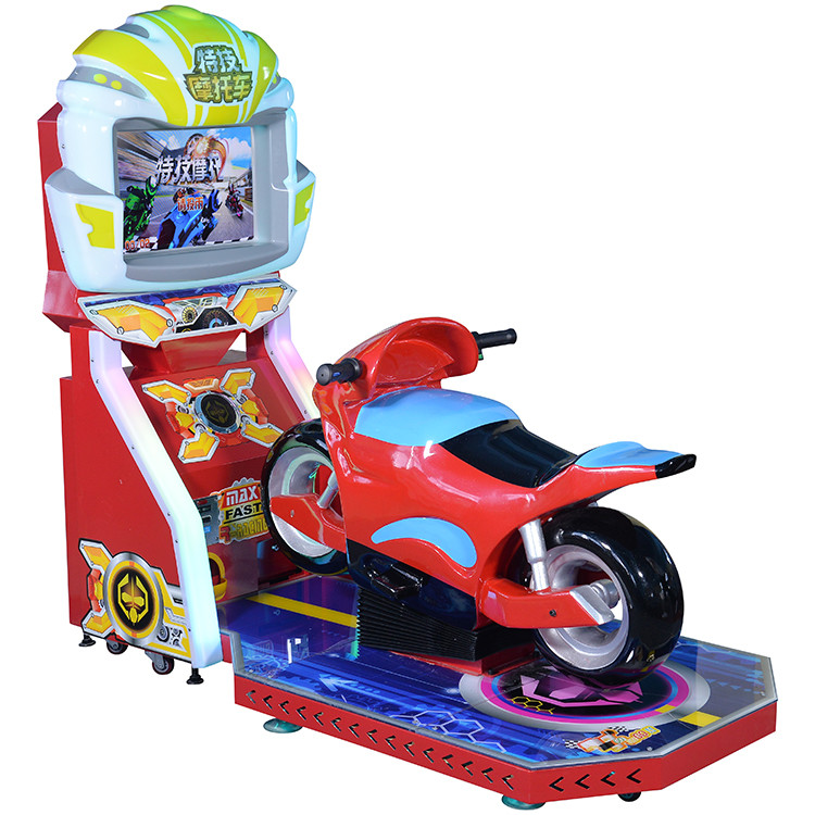 Amusement Indoor Playground Stunt Car Racing Simulator Game Machine with LED Light Effect