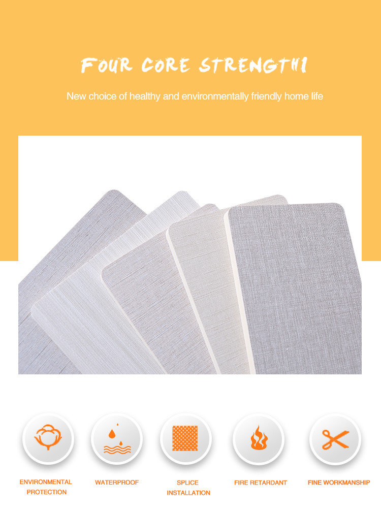 PVC Bamboo Charcoal Wall Board Fabric Wall Panel 1220*2440*5mm