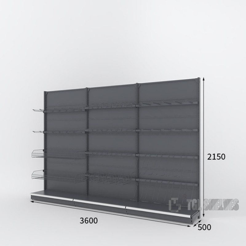 Flexible 80-120Kg/ Layer Gondola Display Rack Sturdy Supermarket Shelving Systems