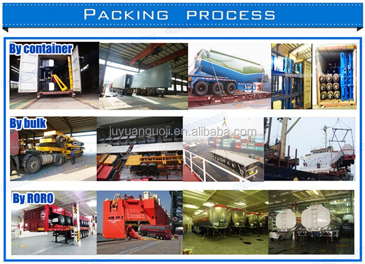Mechanical/Air Suspension low flat bed/low boy semi truck trailer with 60tons capacity