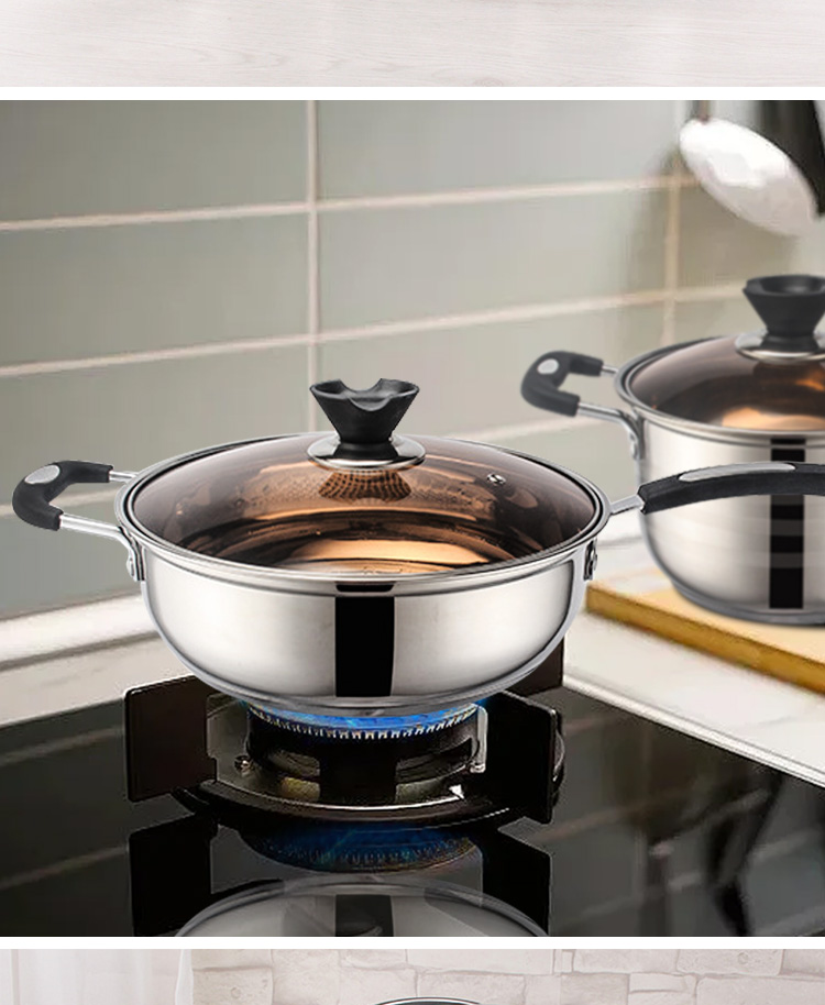 Best Sale Kitchen 12 Piece Cooking Pot Set Pot And Pans Stainless Steel Cookware Set