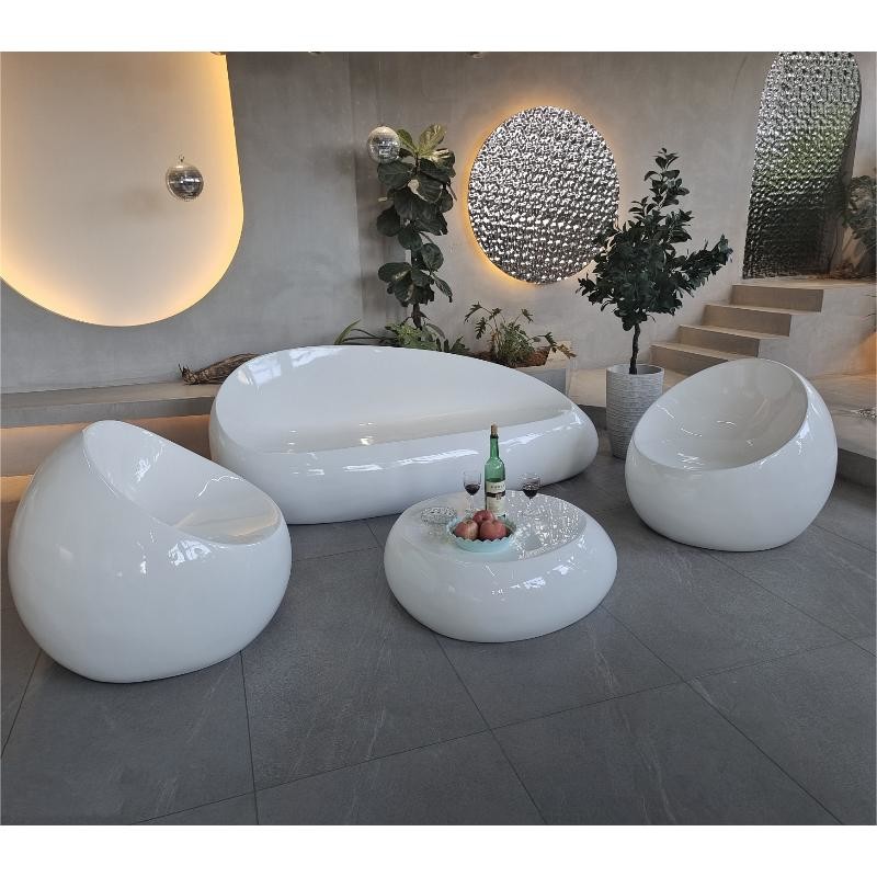 Customizable Logo Fiberglass Outdoor Furniture Sets Table Chair Sets