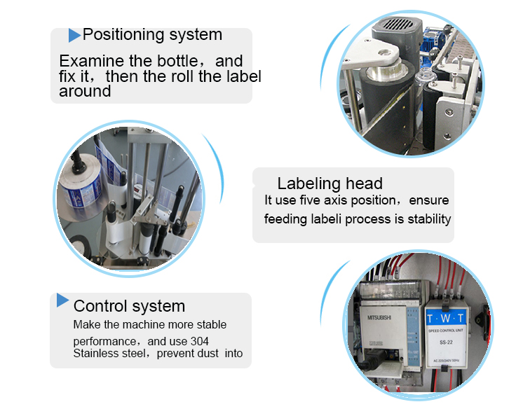 500W TableTop PET Round Bottle Labeling Machine for Chilli Sauce Paste