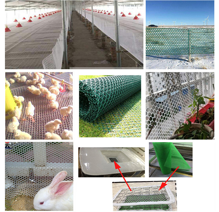PP PE Plastic Wire Mesh Breeding Plastic Flat Net For Farming Plastic Mesh