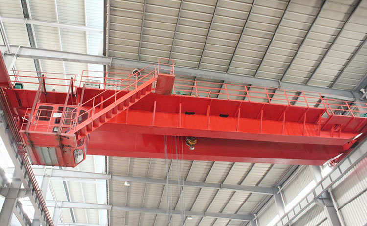 qd model 5 ton double girder beam overhead crane heavy trolley