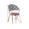 Buy cheap Wrought Iron Metal Legs 41cm Faux Leather Dining Chairs from wholesalers