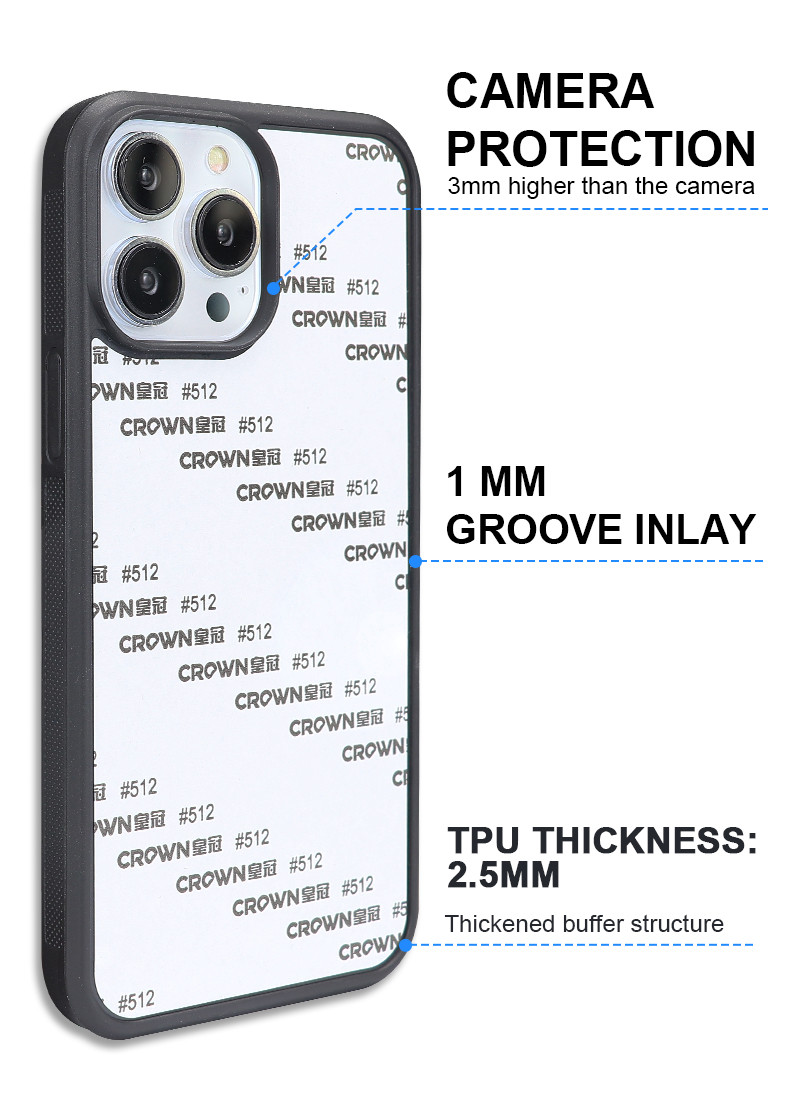 Tpu Non Slip Edge 2D Sublimation Phone Case Blanks For IPhone 16 15 Pro Max
