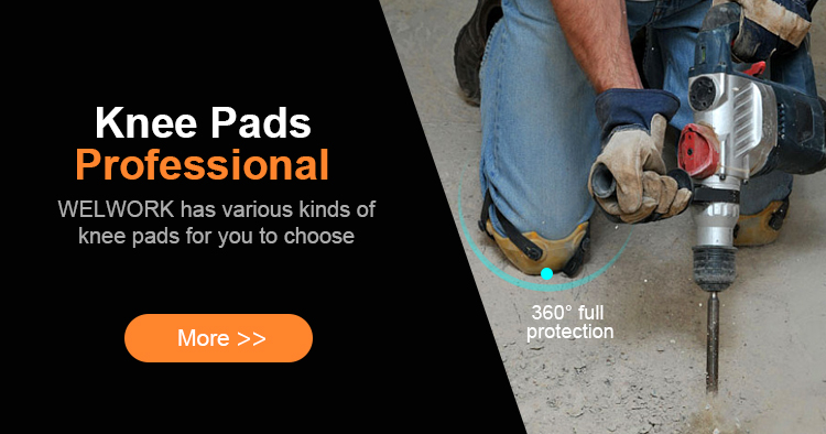 One Size Fits All Adjustable Working Knee Pad TPR Shell Protection